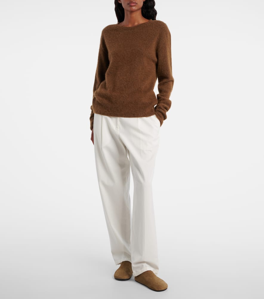 The Row Lorynna Cashmere And Silk Sweater In Brown