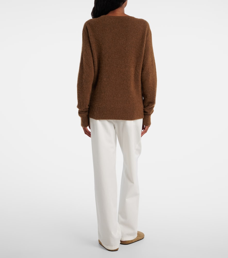 The Row Lorynna Cashmere And Silk Sweater In Brown