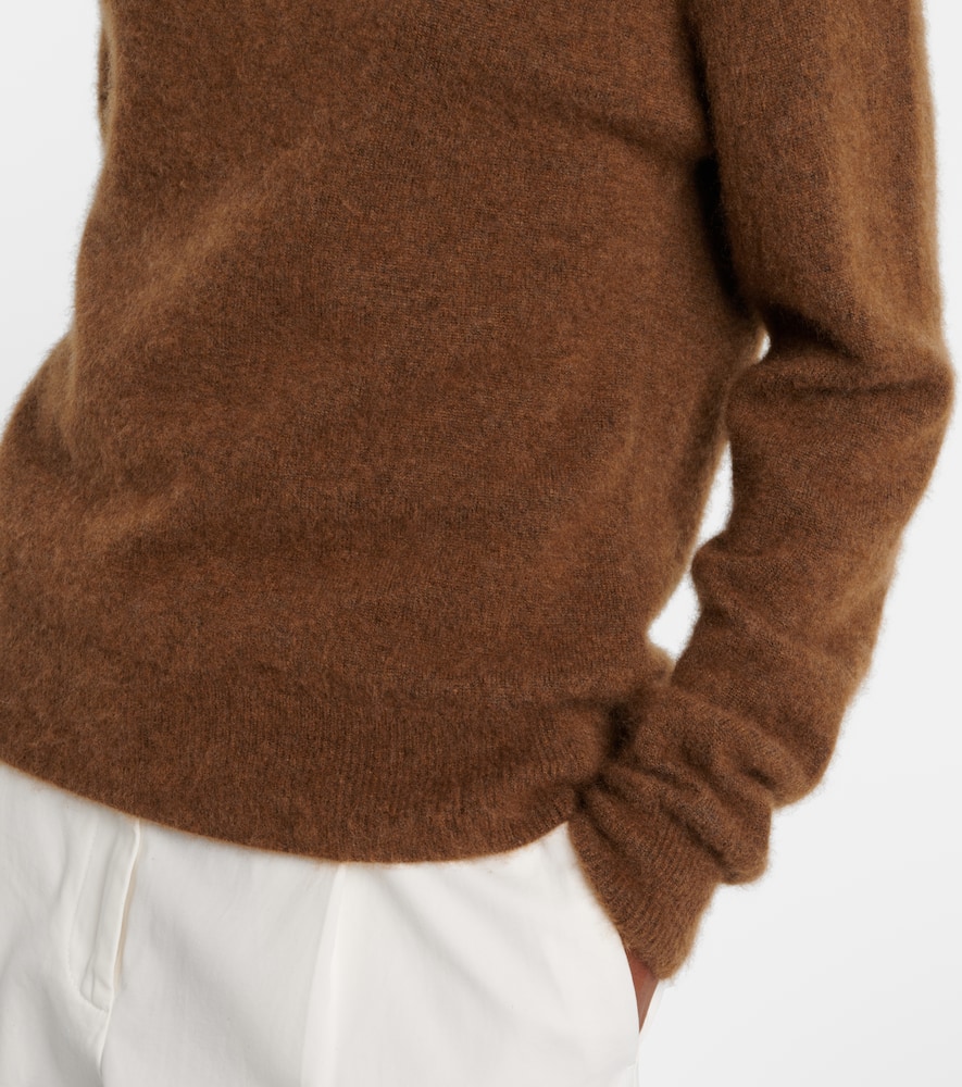 The Row Lorynna Cashmere And Silk Sweater In Brown