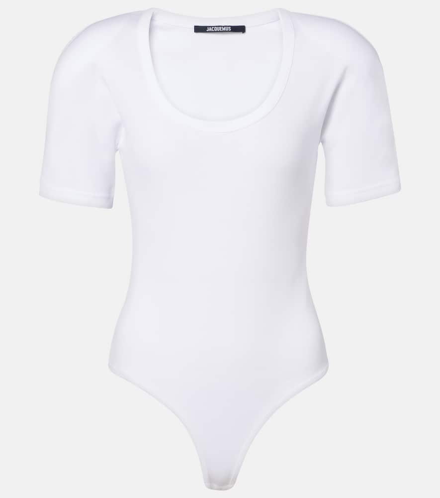 Embroidered cotton bodysuit