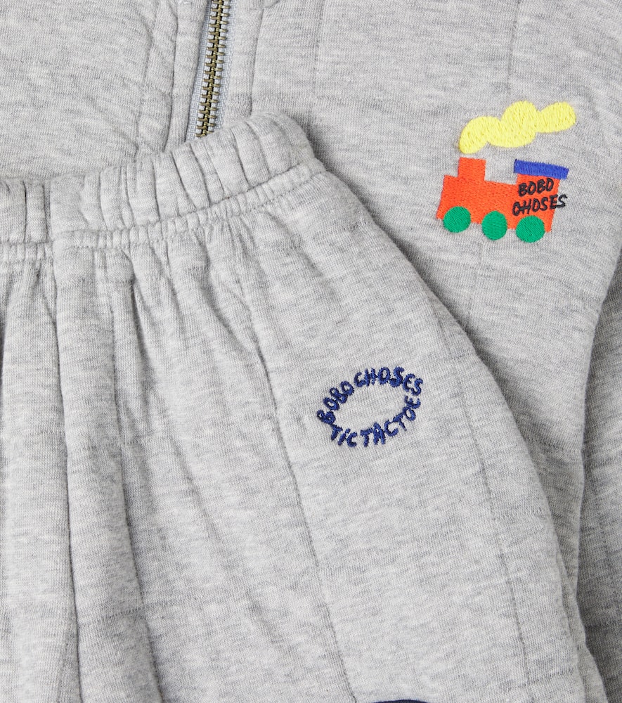 Bobo Choses Quilted Two-piece Set In Gray