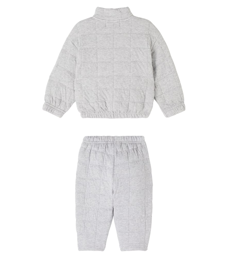 Bobo Choses Quilted Two-piece Set In Gray