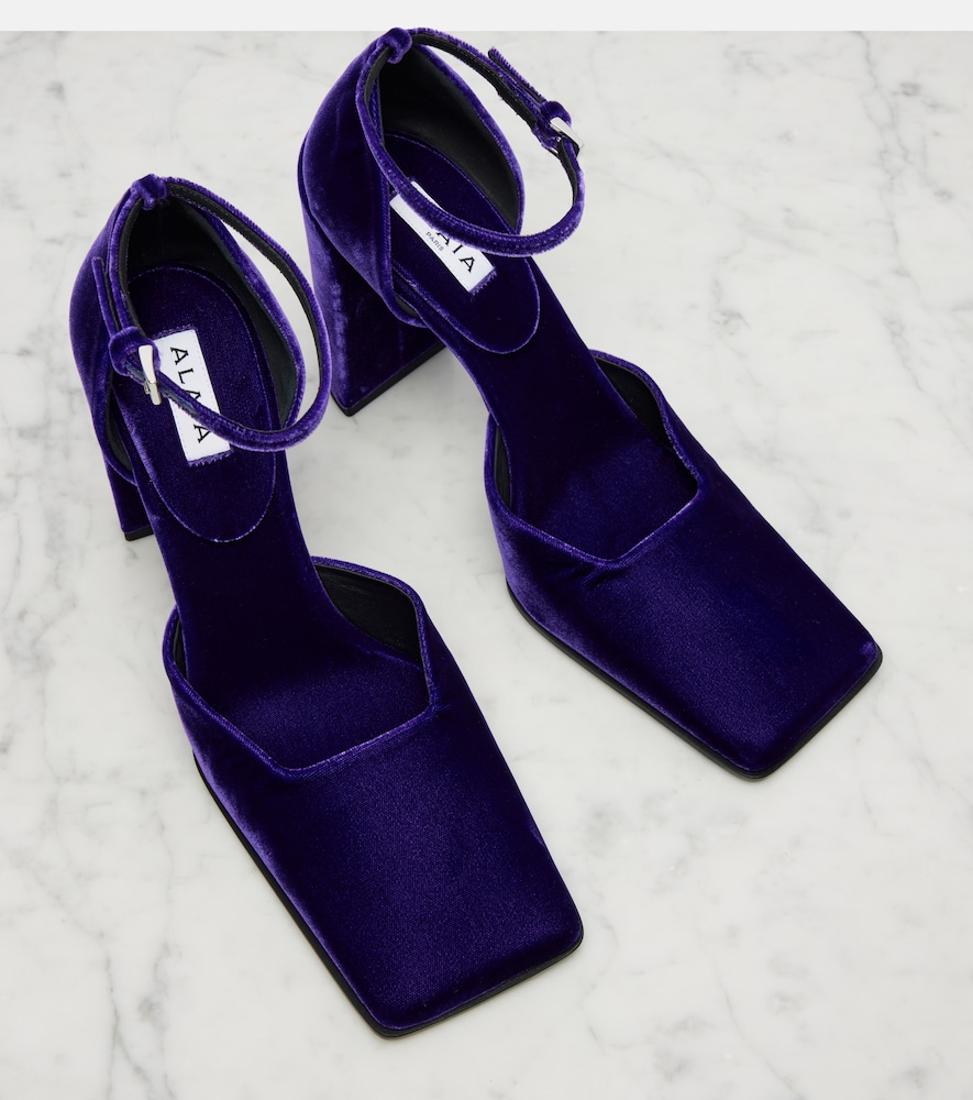  Alaia Alaïa Pumps Square 90 Aus Samt 