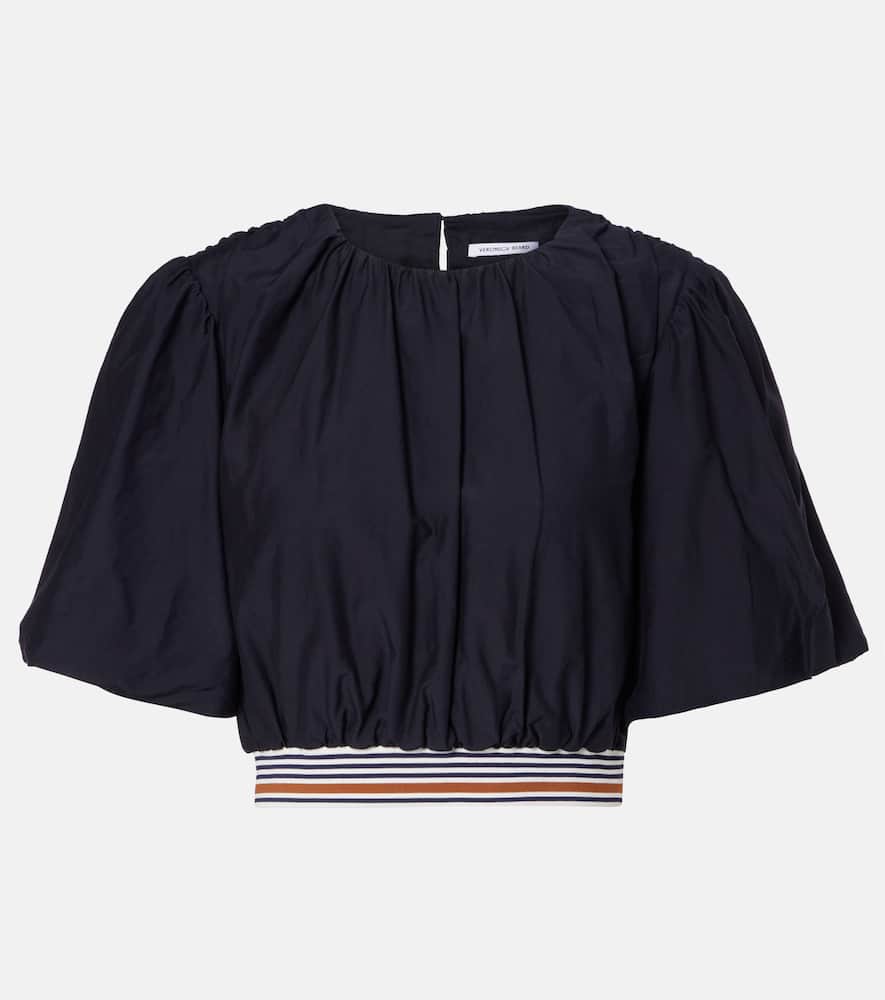 Gabriela cotton and silk crop top