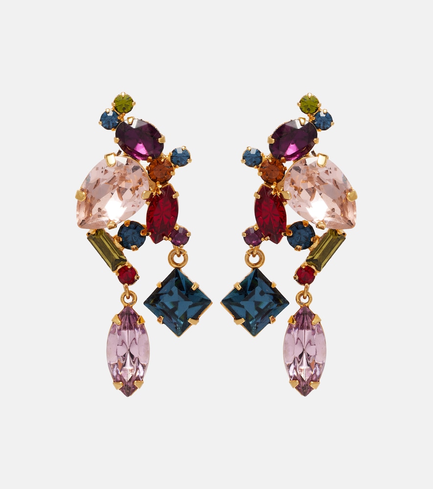 Jennifer Behr Ambra crystal-embellished drop earrings