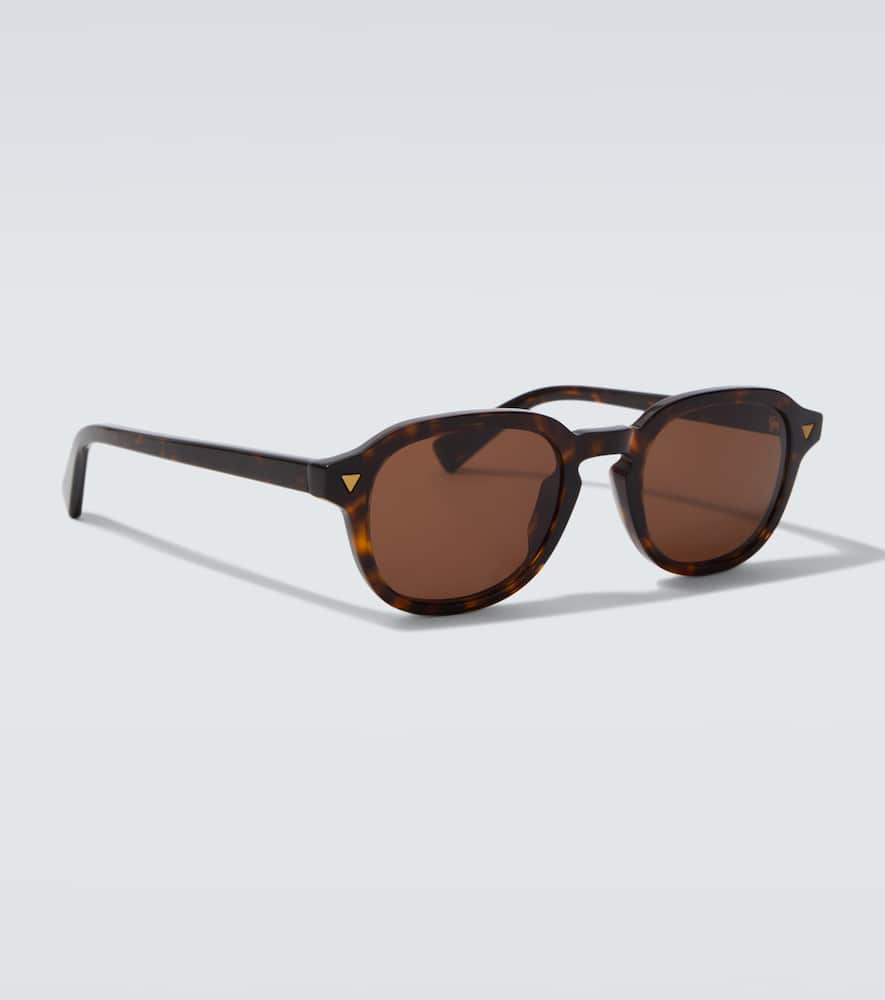 Bottega Veneta Triangle Stud Round Sunglasses In Black