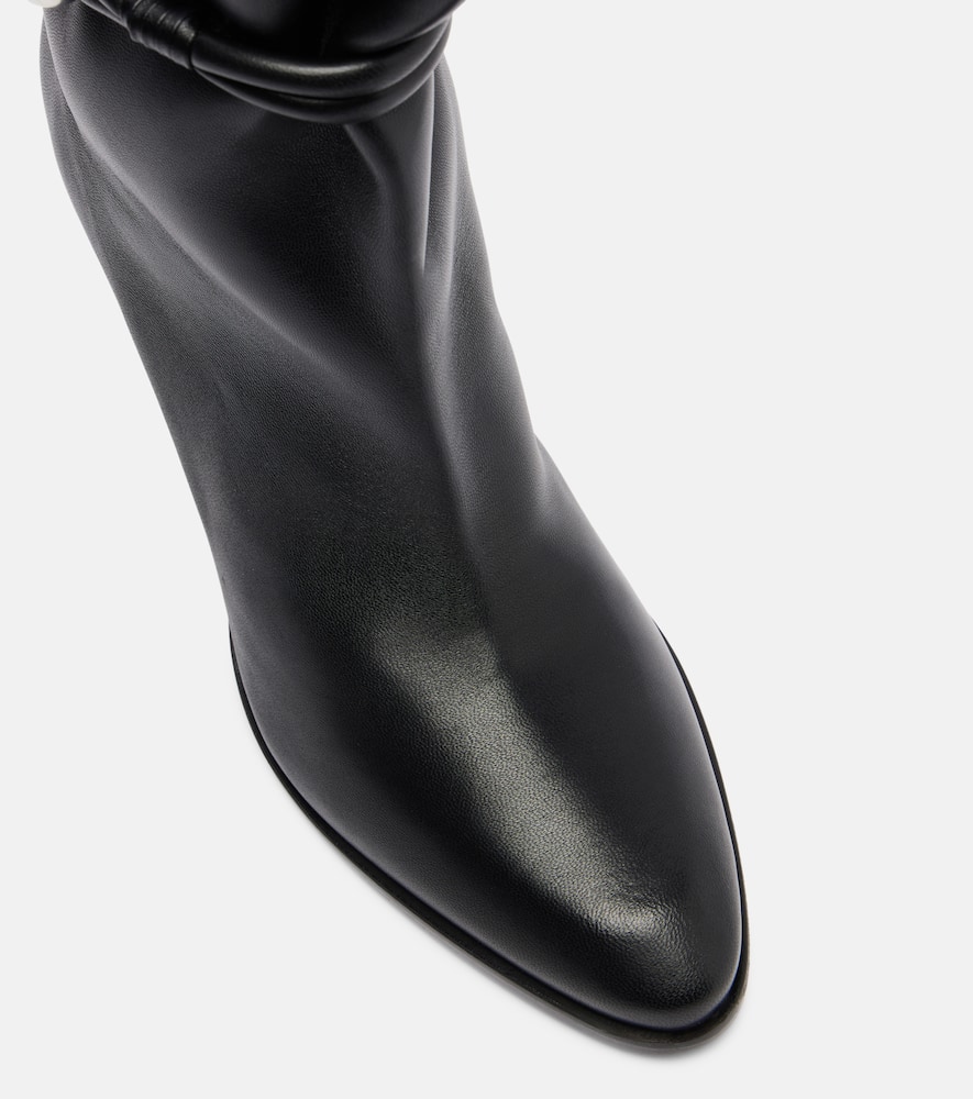 Isabel Marant Pointed Toe Ankle Length Boots With Metal Detail In Black