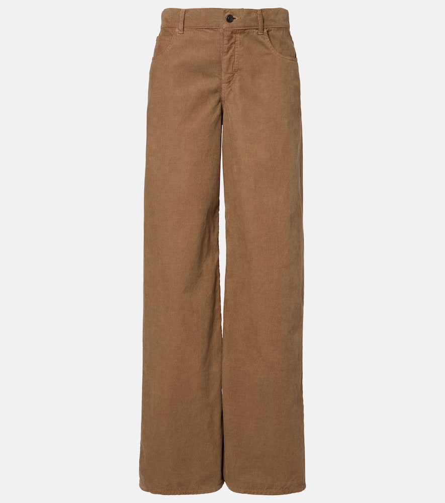 The Row Eglitta Low-rise Corduroy Wide-leg Pants In Brown
