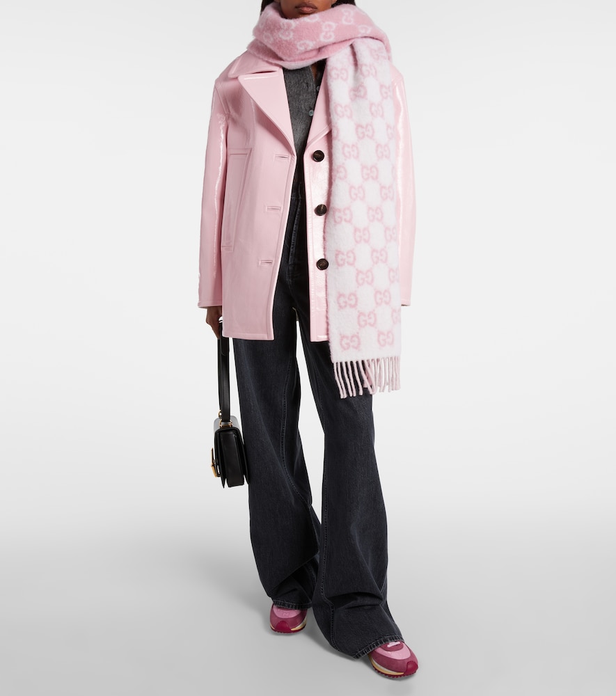 Gucci GG alpaca and wool-blend scarf