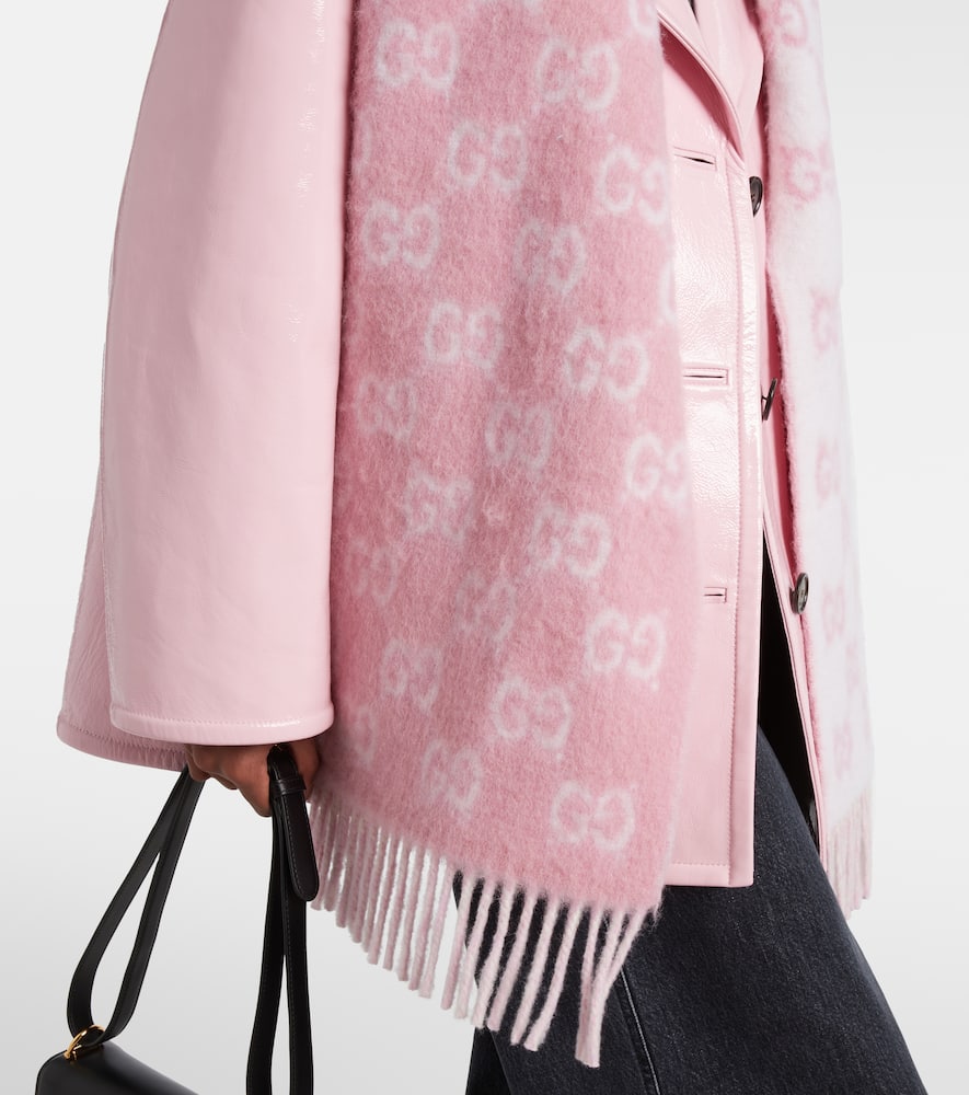 Gucci GG alpaca and wool-blend scarf