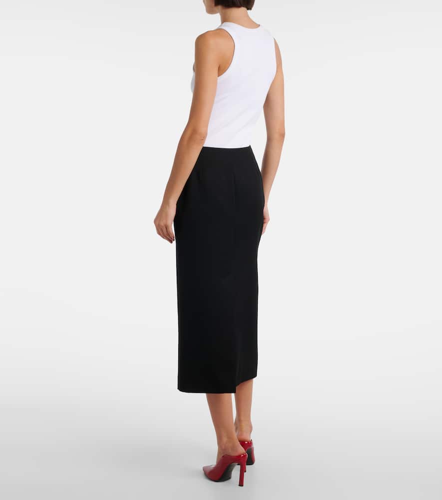 Givenchy Wool Pencil Skirt In Black