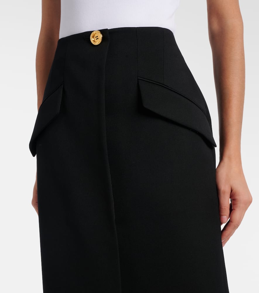 Givenchy Wool Pencil Skirt In Black