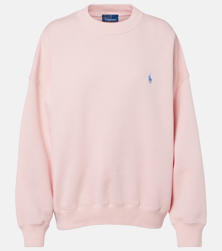 Polo Ralph Lauren Women's Pink Cotton-Blend Fleece Sweatshirt UK Size 18 - Mytheresa