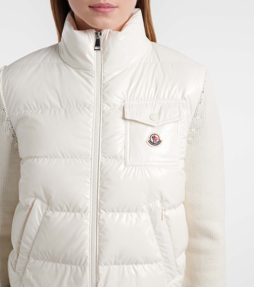  Moncler Moncler Down-paneled Wool Cardigan 