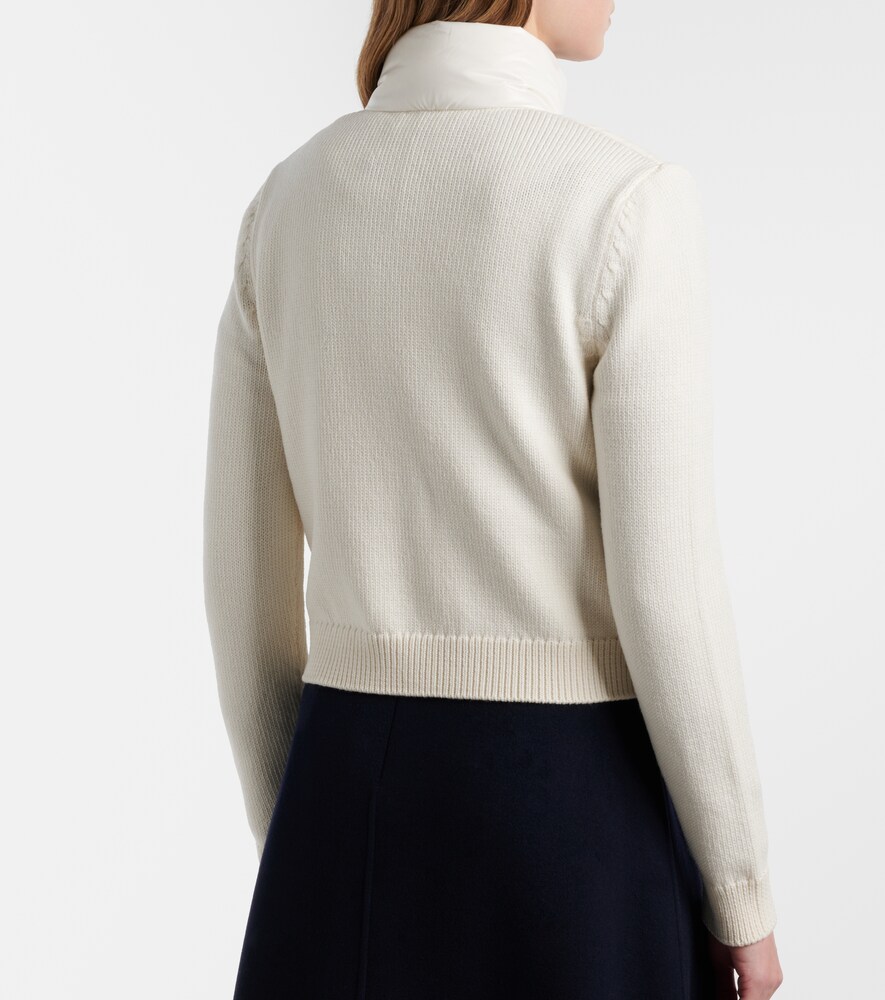  Moncler Moncler Down-paneled Wool Cardigan 