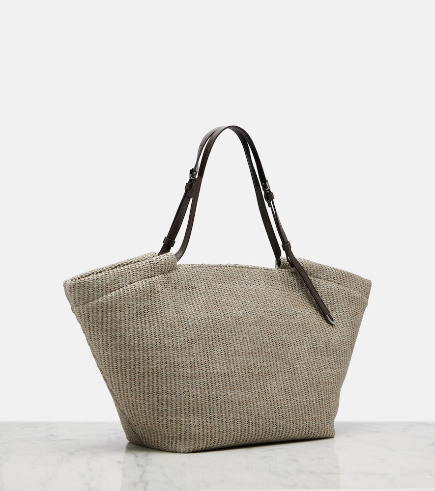  Brunello Cucinelli Brunello Cucinelli Tote Bag Aus Raffiabast Mit Leder 