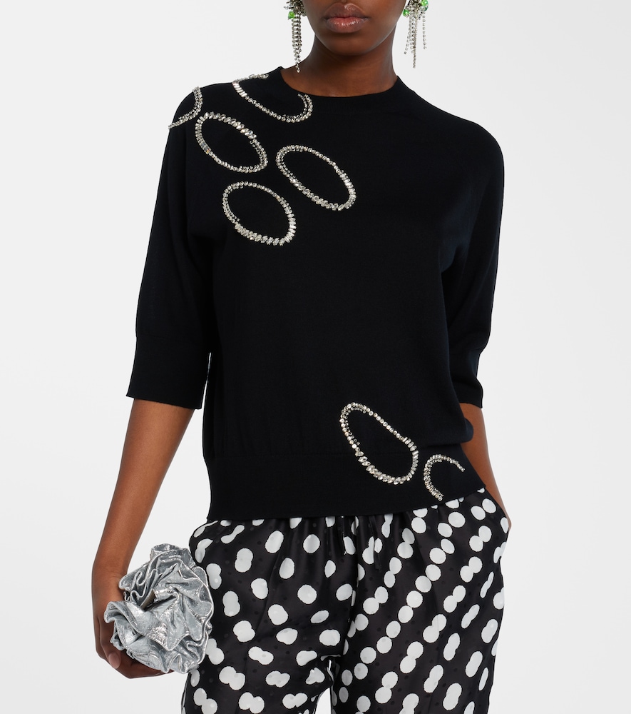  Dries Van Noten Dries Van Noten Embellished Wool Sweater 