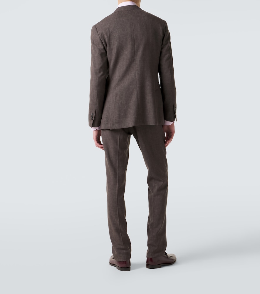  Thom Sweeney Thom Sweeney Anzug Aus Wolle, Seide Und Leinen 