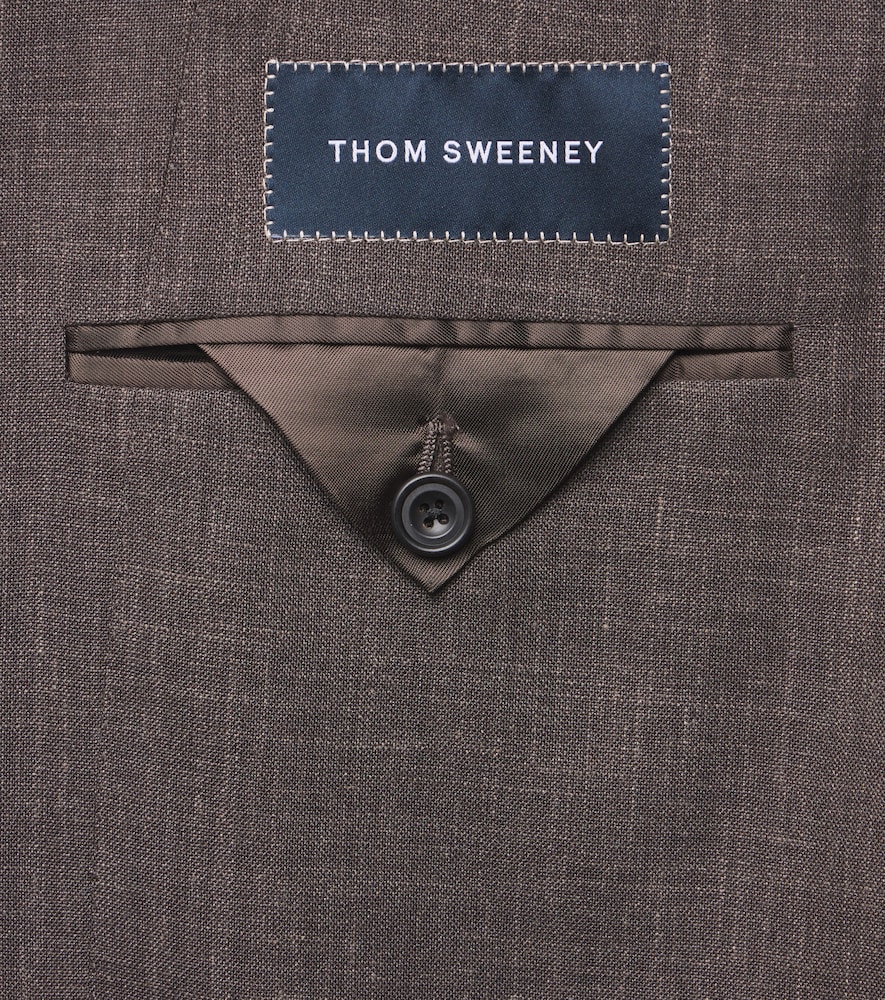  Thom Sweeney Thom Sweeney Anzug Aus Wolle, Seide Und Leinen 