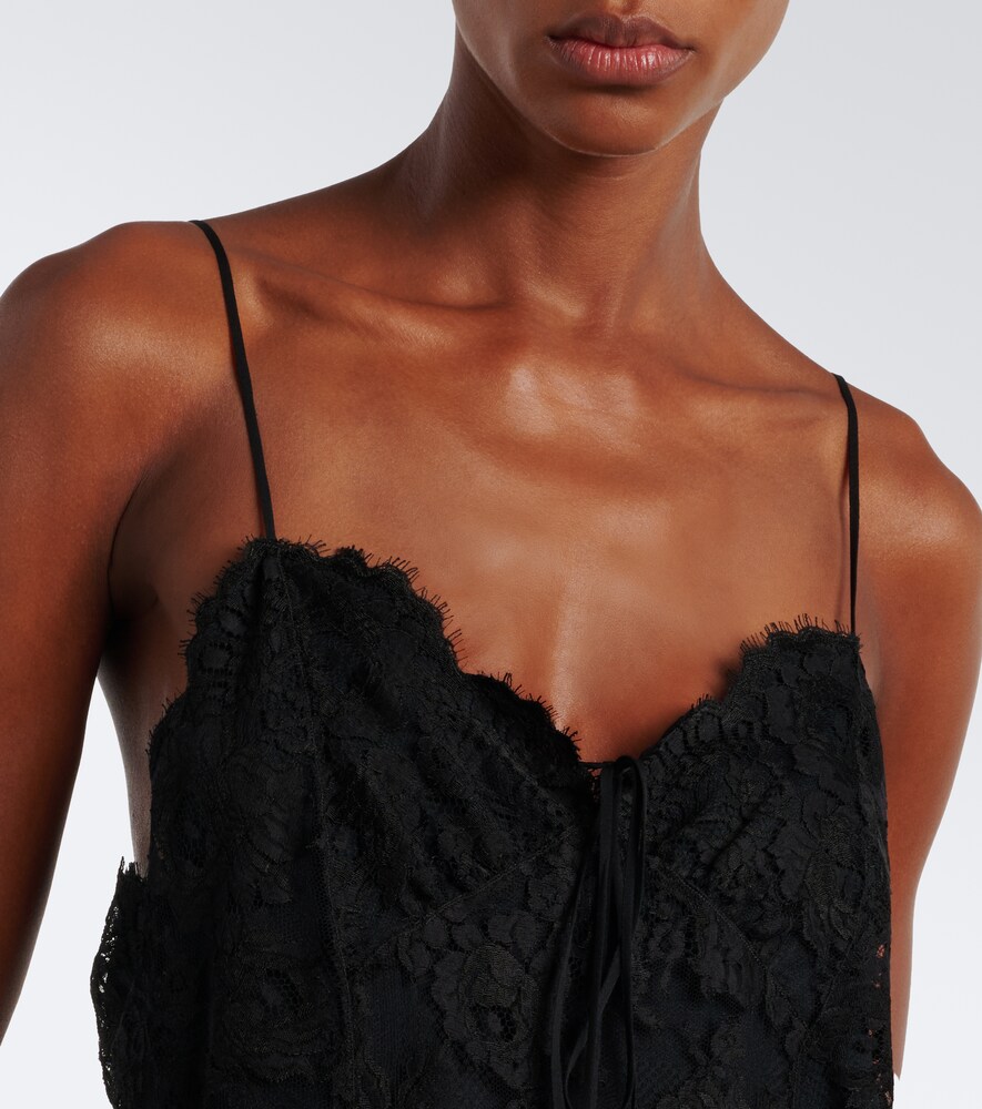 Chloé Peplum Lace And Taffeta Top