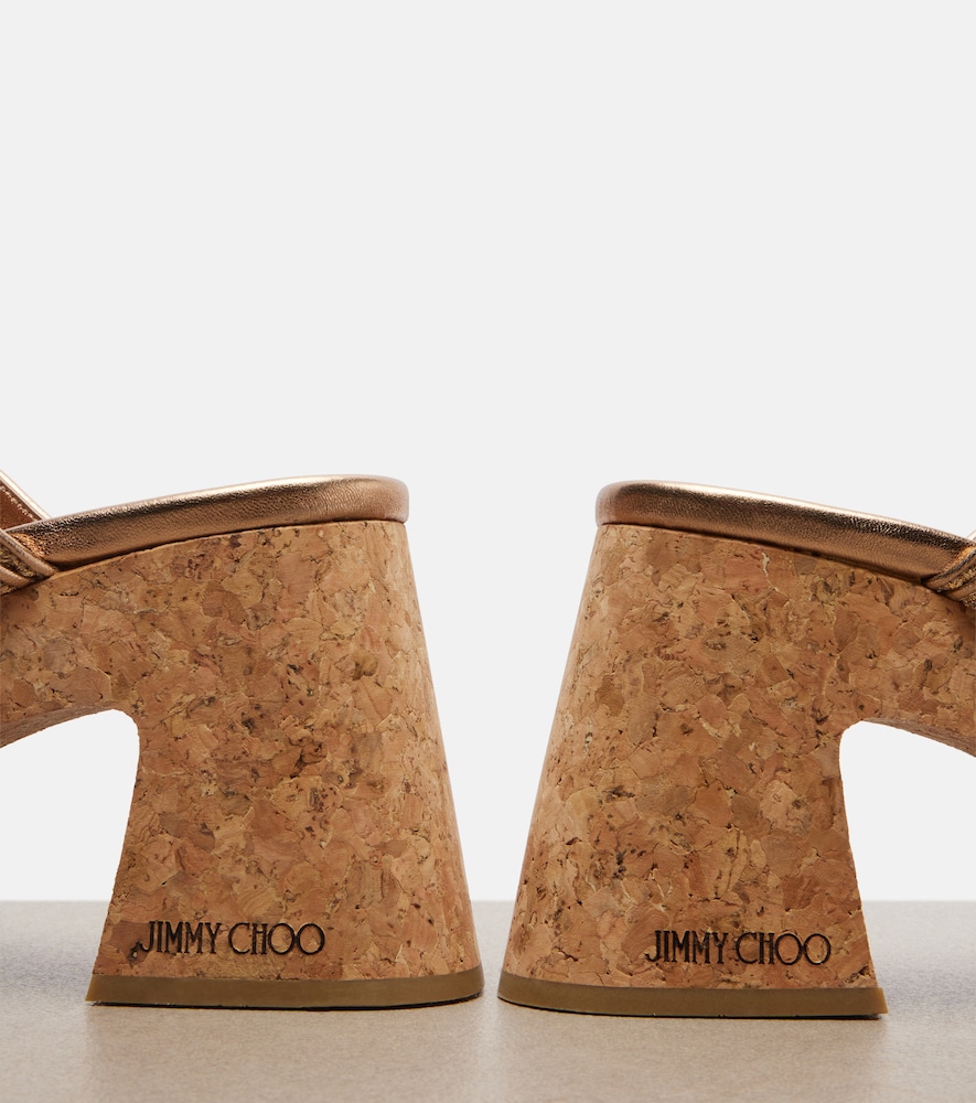  Jimmy Choo Jimmy Choo Fayence Raffia-effect Platform Sandals 