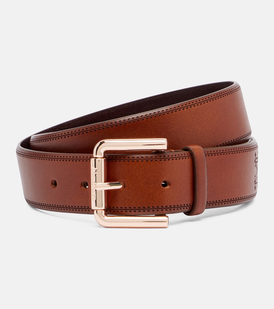Max Mara Max Mara Monogram leather belt　マックスマーラ モノグラム レザーベルト