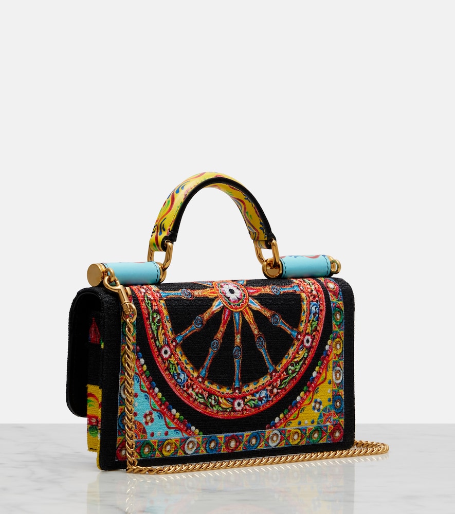  Dolce&gabbana Dolce&gabbana Sicily Mini Printed Top-handle Bag 