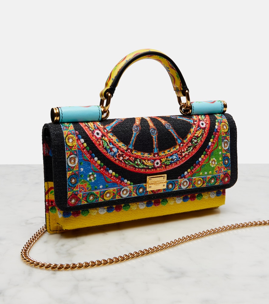  Dolce&gabbana Dolce&gabbana Sicily Mini Printed Top-handle Bag 