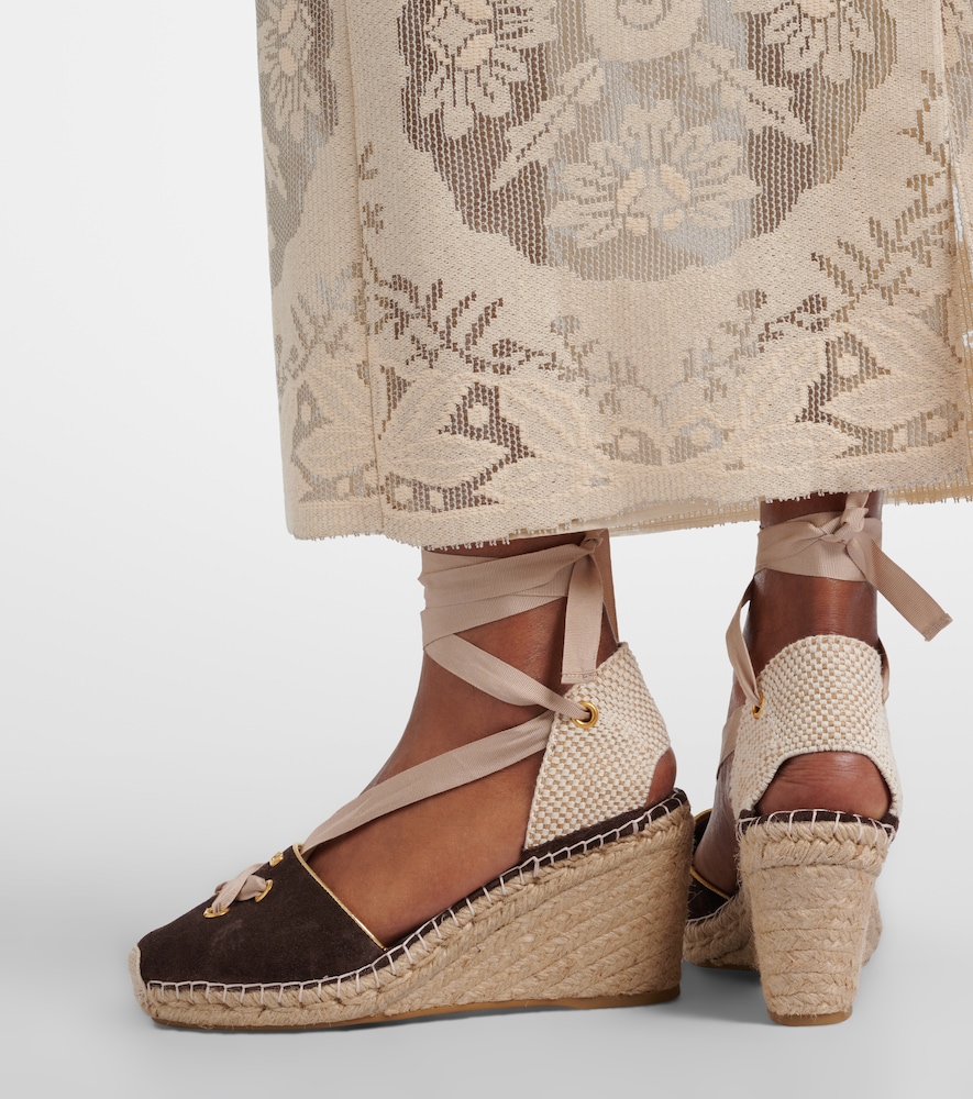 Valentino Garavani VLogo suede espadrille wedges