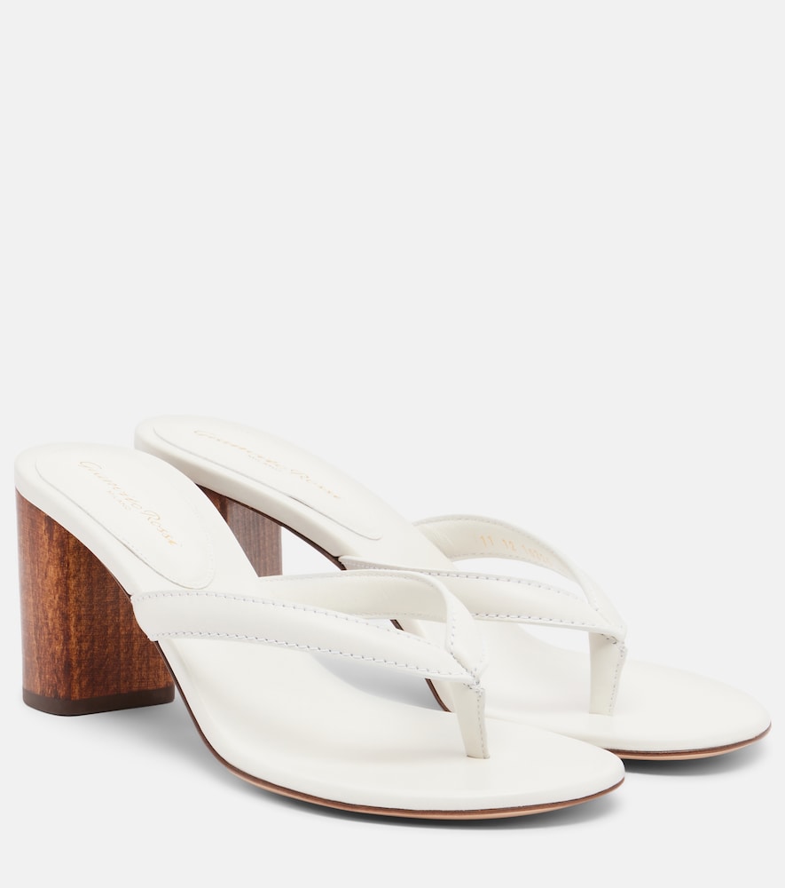 Gianvito Rossi Women's White Leather Thong Sandals UK Size 4.5 - Mytheresa
