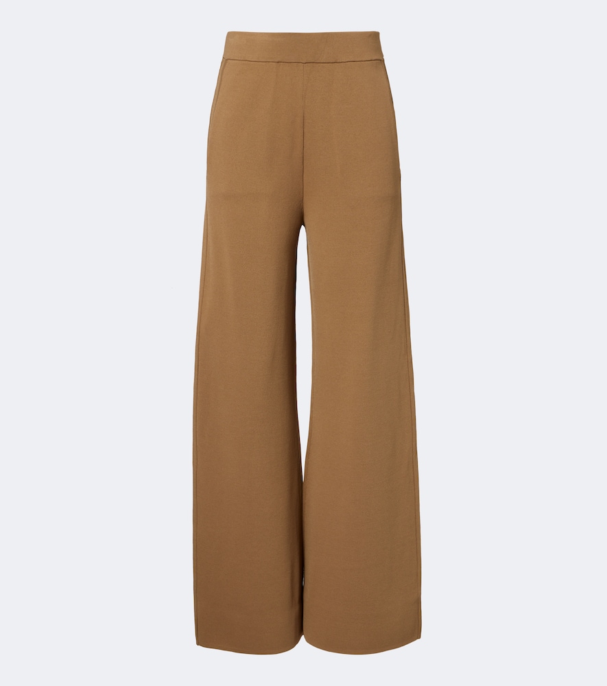 Pantaloni a gamba larga in maglia