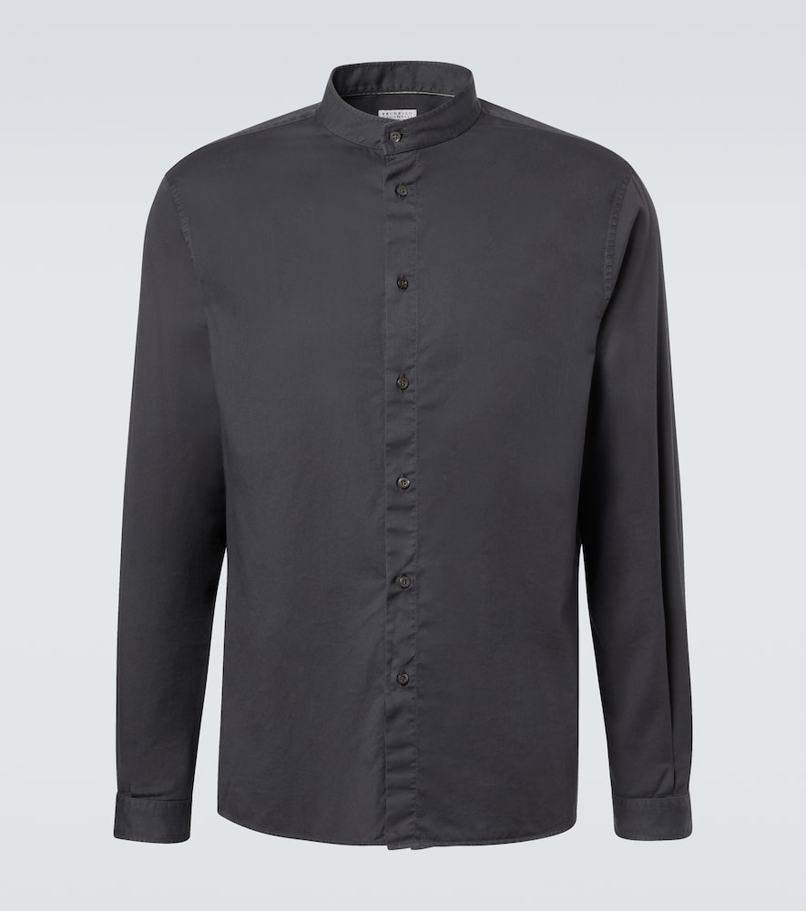 Brunello Cucinelli Men's Grey Cotton Shirt UK Size 36 - Mytheresa