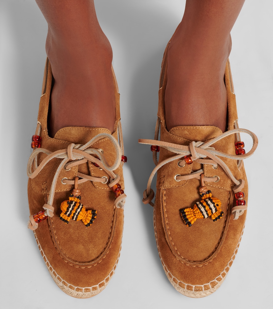 Aquazzura Seafarer beaded suede espadrilles