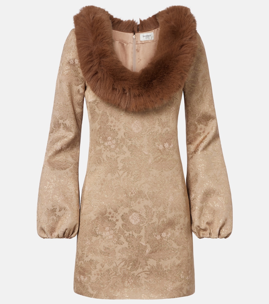 Minikleid aus Brokat