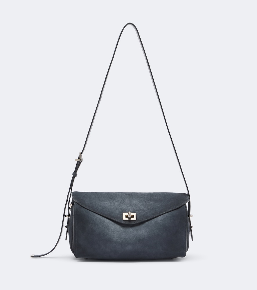 Schultertasche Le 7 Medium aus Veloursleder