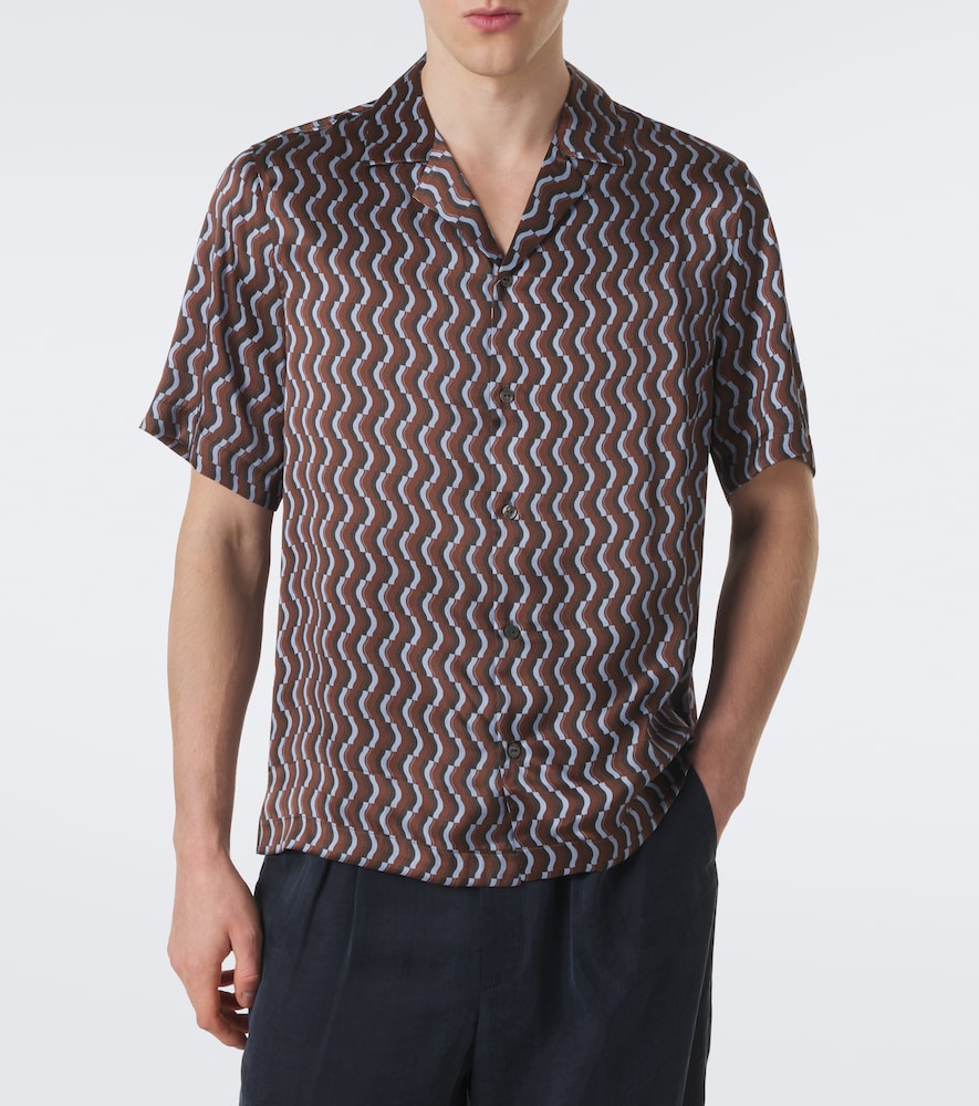 Roberto Printed Silk Bowling Shirt