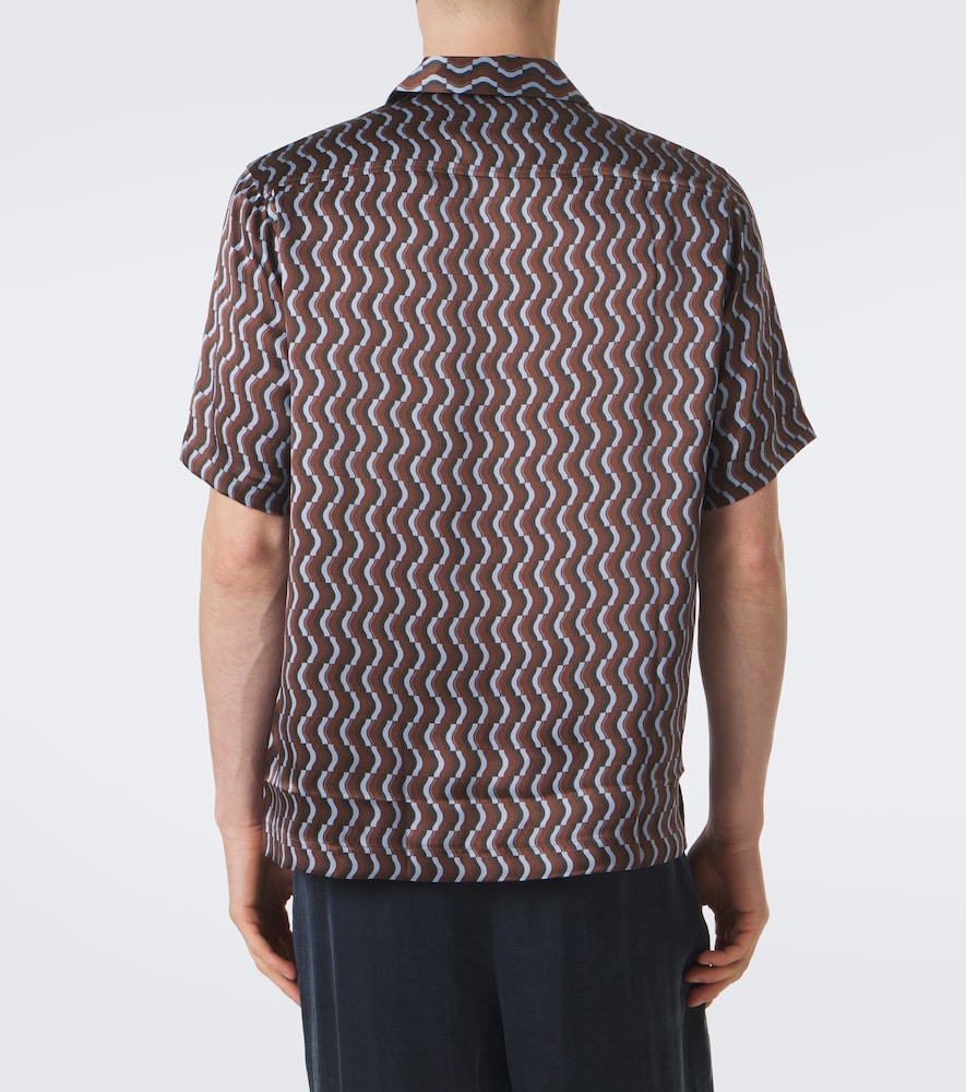 Roberto Printed Silk Bowling Shirt