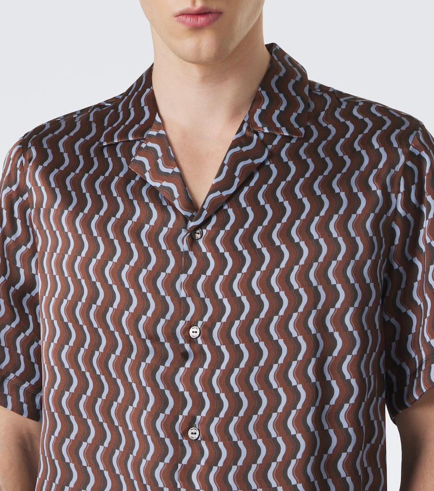 Roberto Printed Silk Bowling Shirt