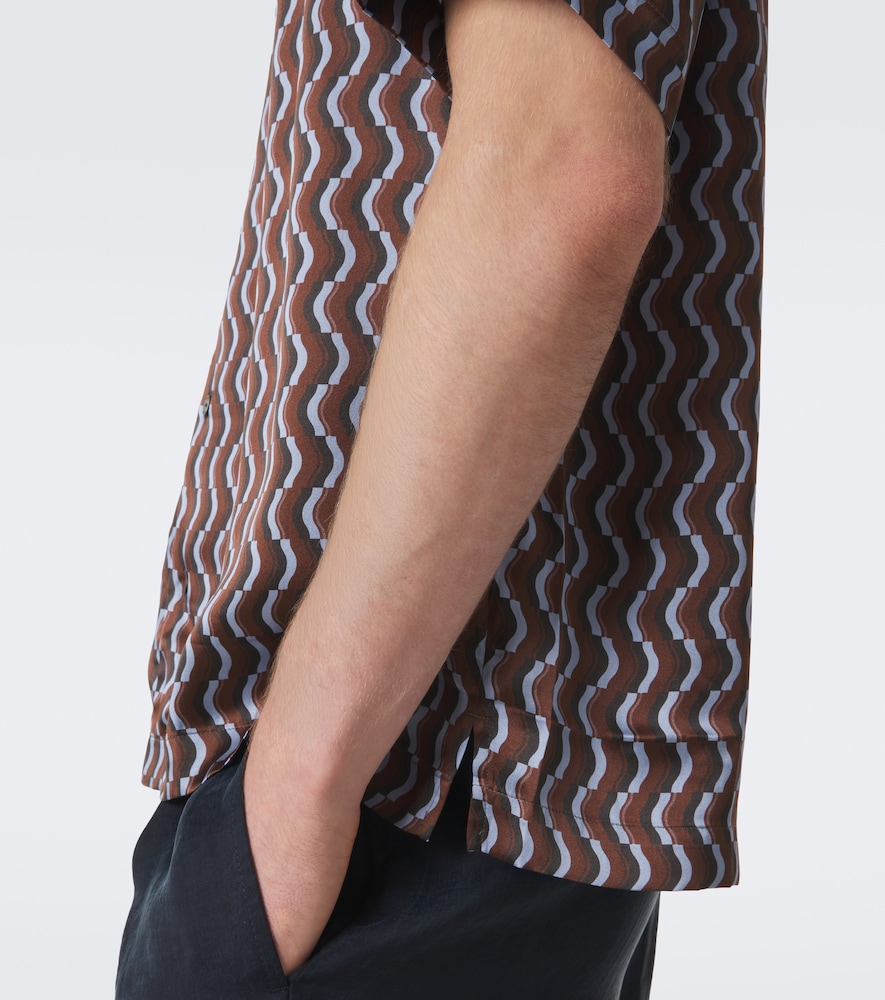 Roberto Printed Silk Bowling Shirt