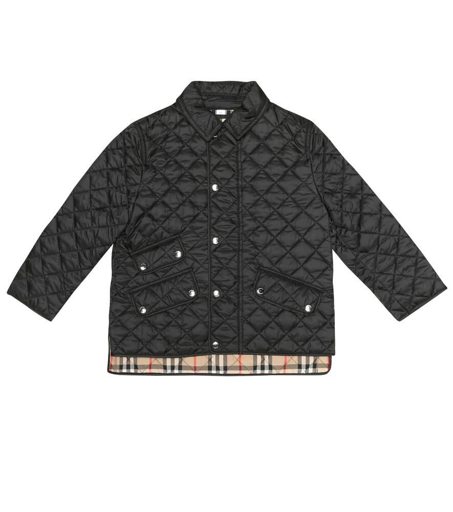 Click to view more detailed imagery on our partner's website Burberry Unisex Brennan Diamond Quilted Jacket - Little Kid, Big Kid In Black