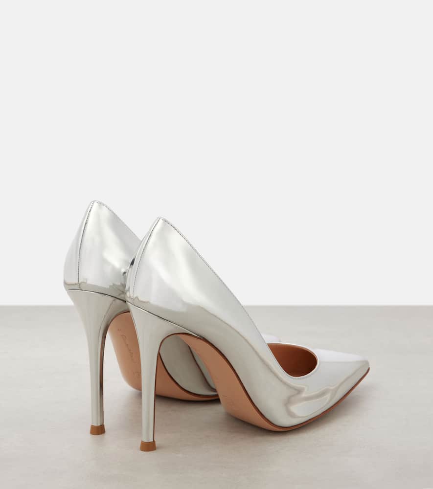GIANVITO ROSSI GIANVITO 105 METALLIC LEATHER PUMPS