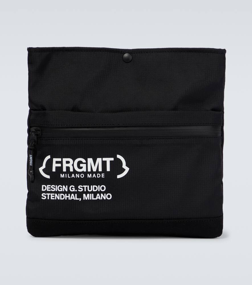 Moncler Genius 7 Moncler Frgmt Hiroshi Fujiwara Logo Shoulder Bag In Black