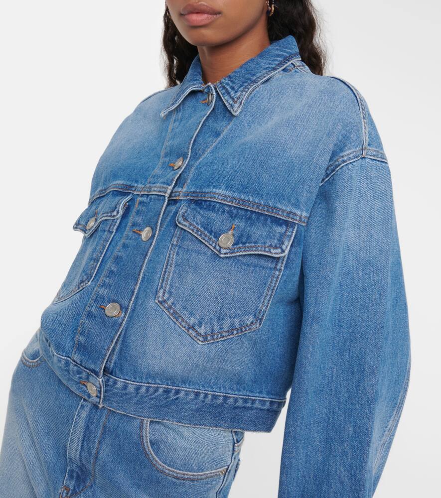 Shop Isabel Marant Étoile Tadia Denim Jacket In Light Blue