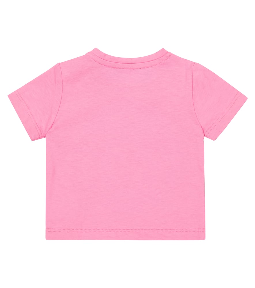 Versace Baby Printed Cotton Jersey T-shirt In Pink Paradise+fresh Mint