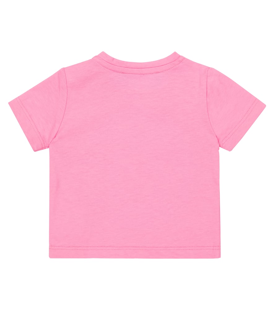 Shop Versace Baby Printed Cotton Jersey T-shirt In Pink Paradise+fresh Mint