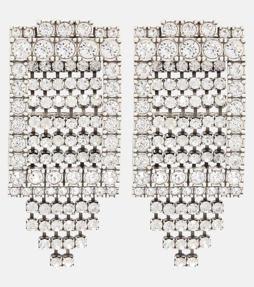 Club crystal-embellished drop earrings