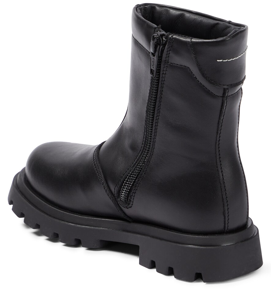  Mm6 Maison Margiela Kids Mm6 Maison Margiela Kids Logo Leather Boots 