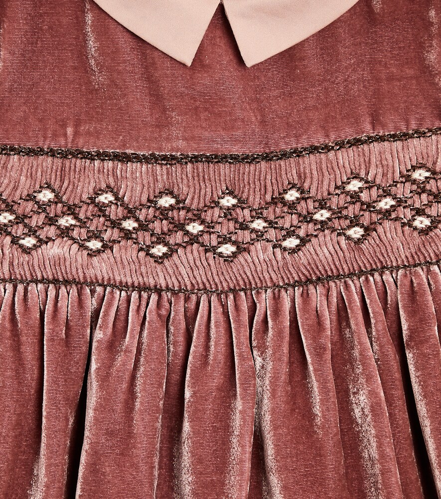  Bonpoint Bonpoint Besticktes Kleid Blossom Aus Samt 