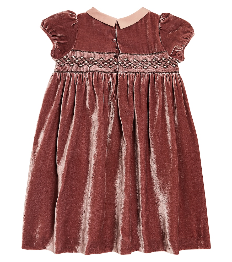  Bonpoint Bonpoint Besticktes Kleid Blossom Aus Samt 
