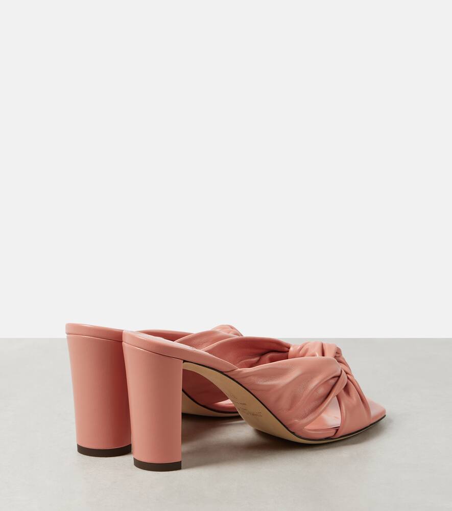 Jimmy Choo Avenue 85 Leather Mules In Pink